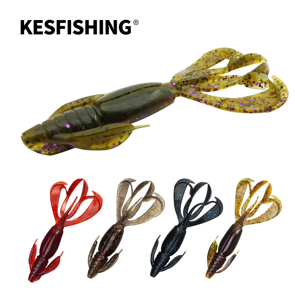 KESFISHIN Fishing Lures Soft Big Pesca Silicone Bait Crazy Flapper 110mm 11.5g 5pcs Carp Fishing  Wobblers For Fishing