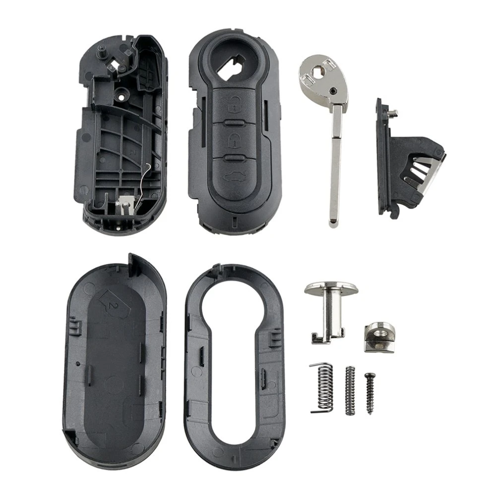 fits for FIAT GRANDE PUNTO 500 BRAVO DUCATO PANDA 3 Button KEY FOB REMOTE CASE 3-key key case Key protector