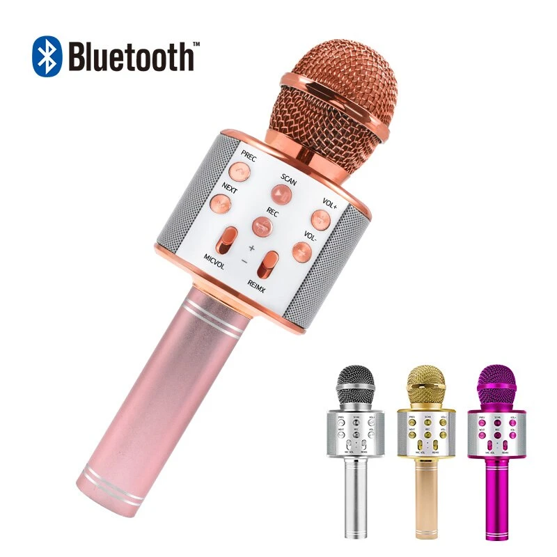 Karaoke microphone, wireless microphone Bluetooth, voice recording, voice change mode, karaoke system WS 858