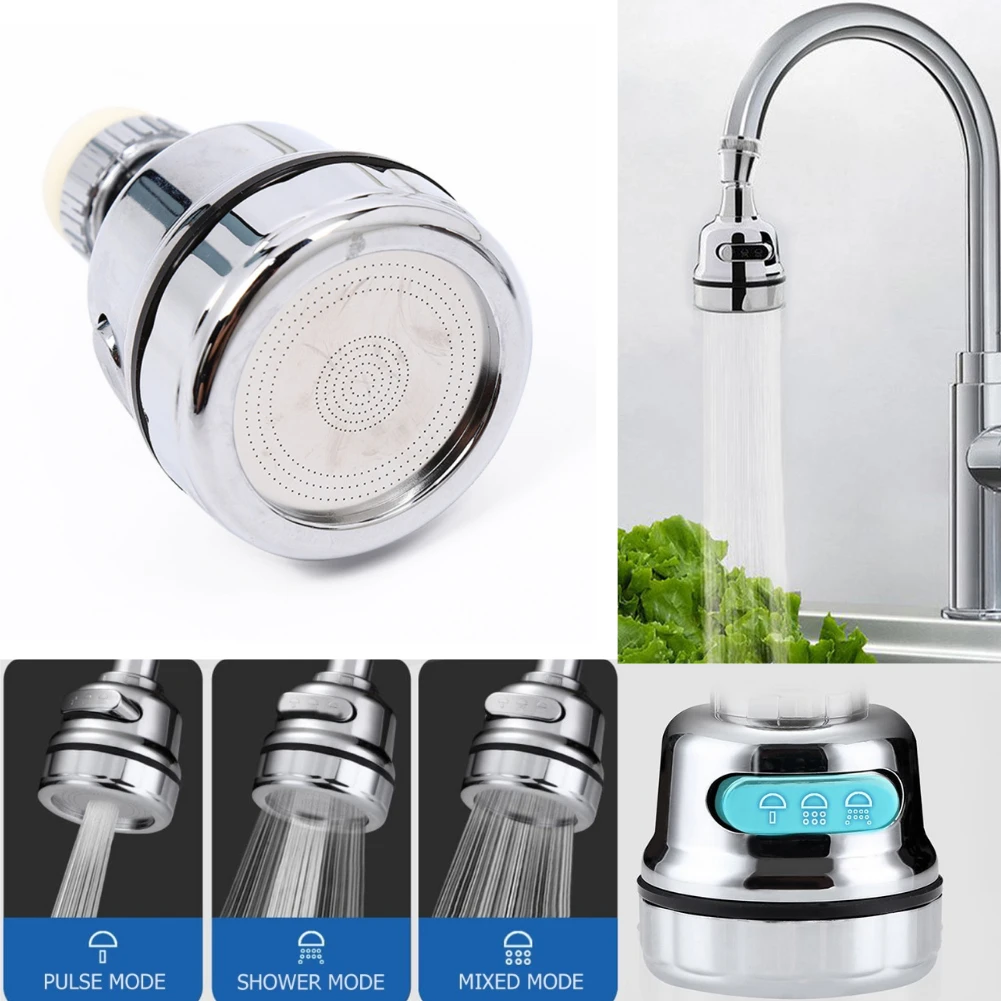 Mixer Aerator 360° Rotatable Bent Water Saving Tap Aerator Diffuser Faucet Nozzle for Kitchen Faucets Filter Shower Kitchen Tool