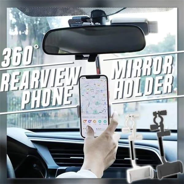 2021 New Car Rearview Mirror Mount Phone Holder For iPhone 12 GPS Seat Smartphone Car Phone Holder Stand Adjustable Support