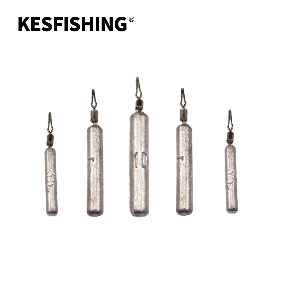 KESFISHING 10pcs Skinny Dropshot Weight Sinker For Fishing Hooks Sinker Fishhook Lure Tackle Pesca Fishing Accessories