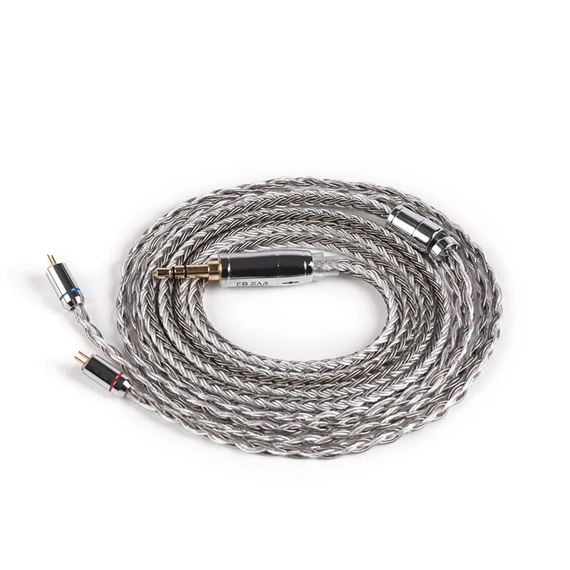 KBEAR 16 Core  Silver Plated Balanced Cable 2.5/3.5/4.4MM With MMCX/2pin/QDC Connector for BLON BL-01 BL-03 KZ ASX ZAX DQ6 ZSX