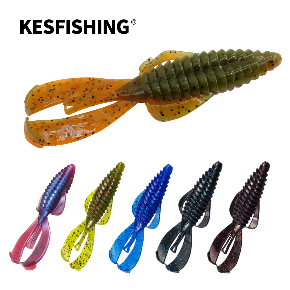 KESFISHING Lures New Rage Bug Craw 100mm 8.2g 6pcs Fishing Lures Soft Baits Leurre souple Carp Fishing Accessories Wobbler