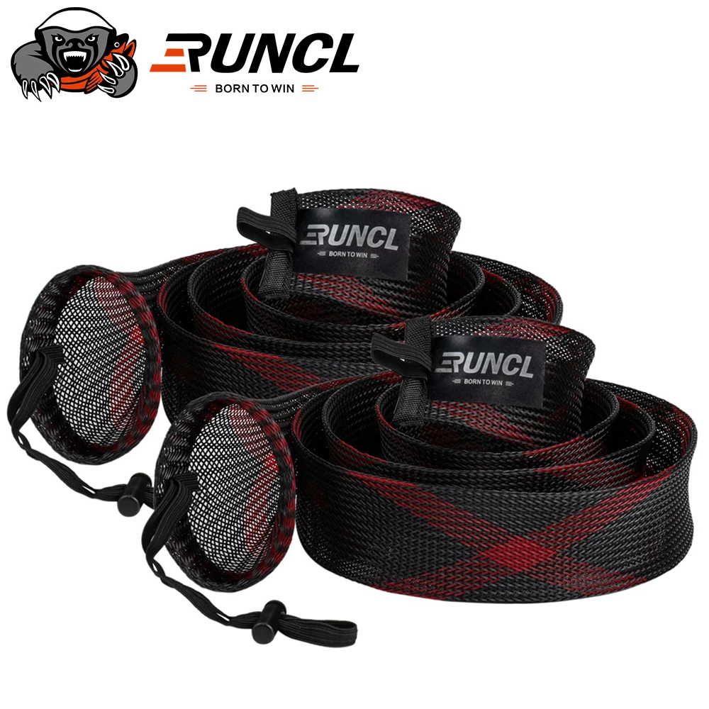 RUNCL Fishing Rod Cover & Reel Bags,Spinning/Casting Rod Socks & Spinning/Baitcasting Reel Covers Fishing Protector Accessorie