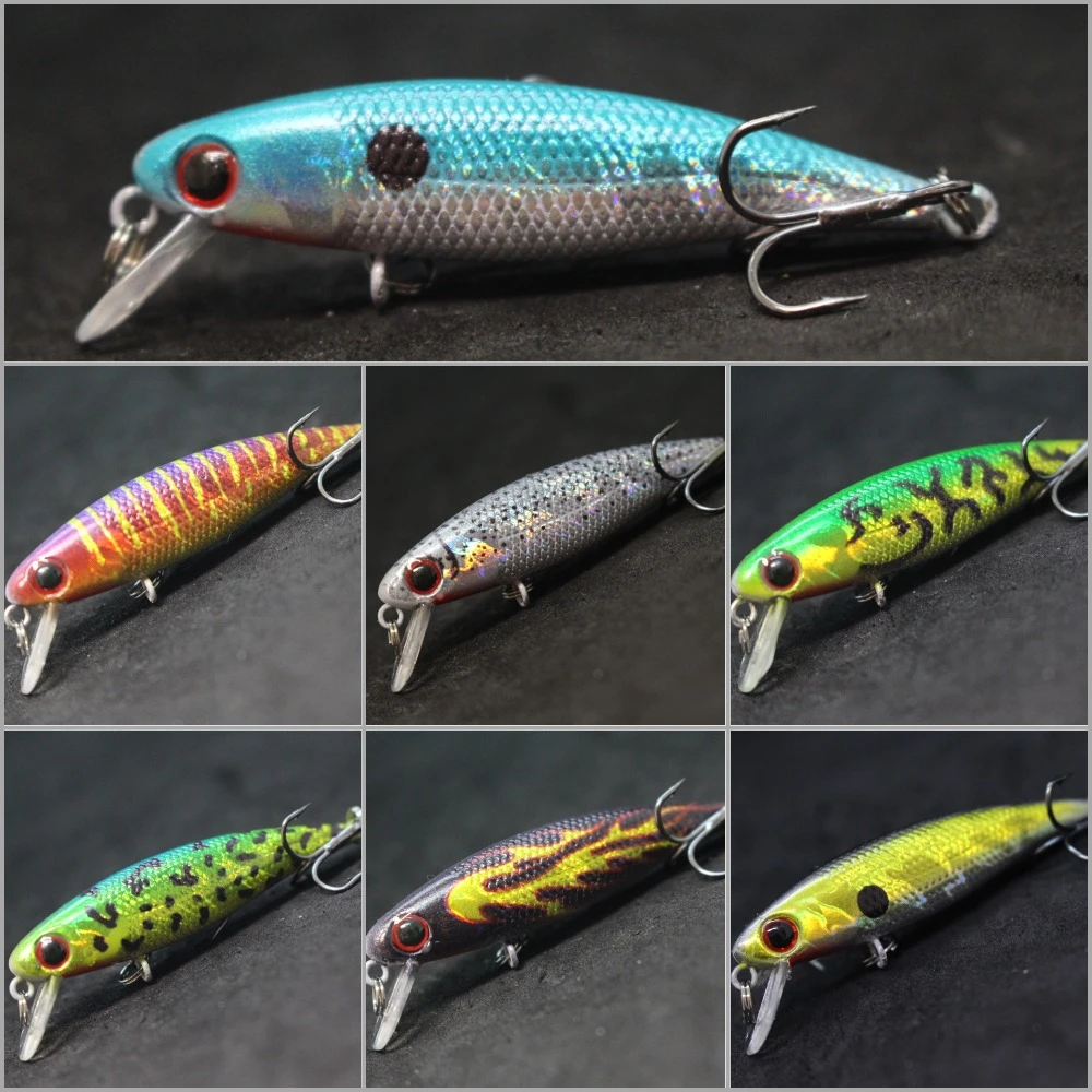 wLure 4.5g 5.9cm Tiny Sinking Minnow Carp Fishing Lure Fresh Water Use Wild Wobble Bronzing and Plating Painting M639