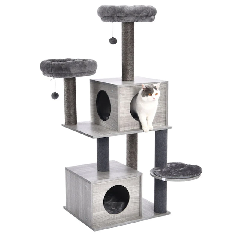 Fast Domestic Delivery Pet Cat Tree Tower Condo House Scratcher Post Toy for Cat Kitten Cat Jumping Toy with Ladder Playing Tree