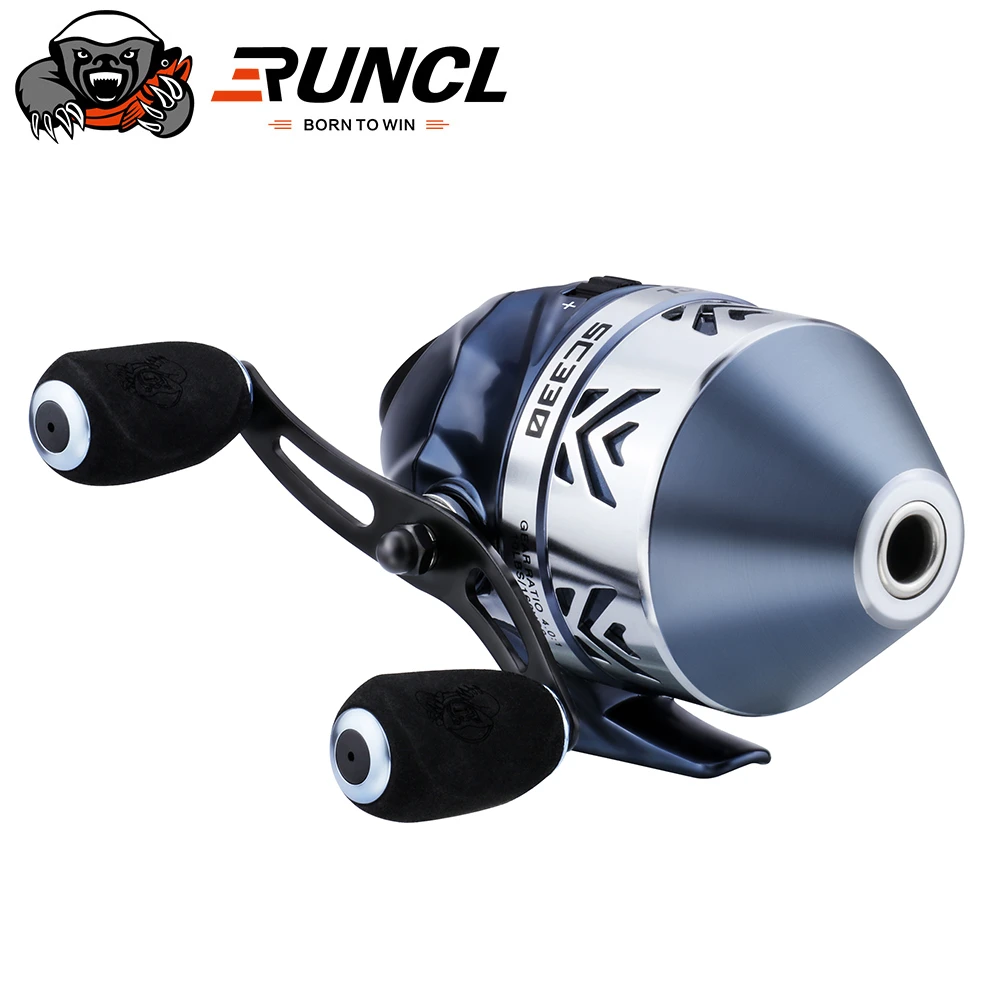 Runcl Brutus Fishing Reel 4.0:1 Gear Ratio 7+1 Ball Bearing 8kg Max Drag Fishing Coil Spincast Suitable For Children /Beginners