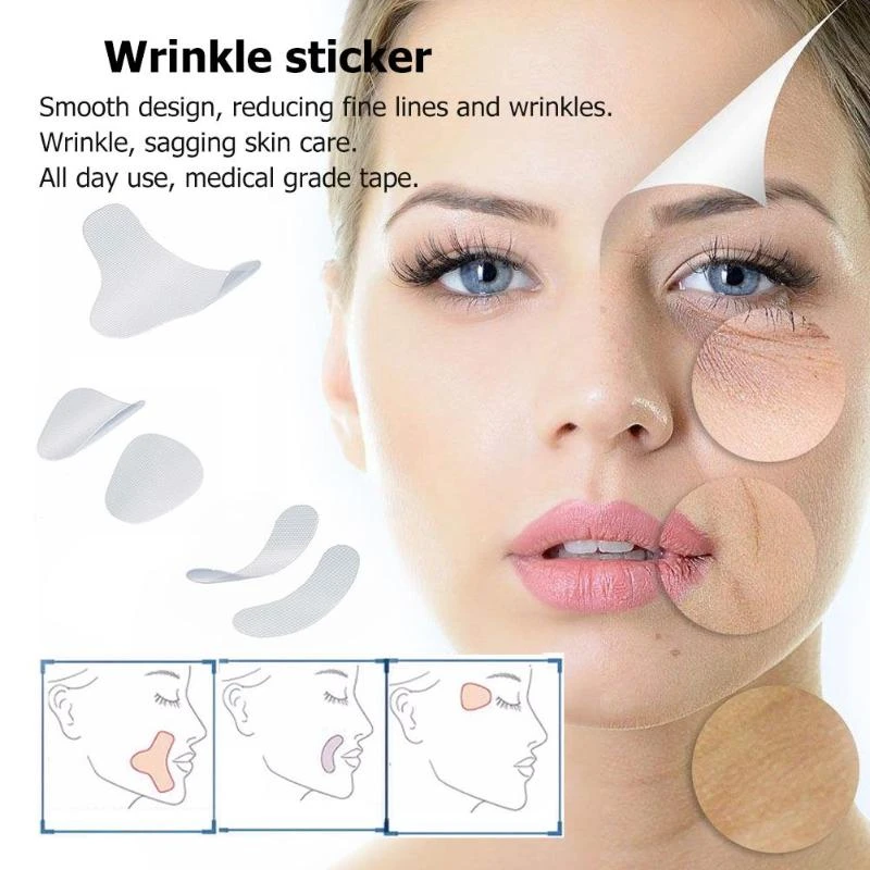12/27/24pcs Thin Face Stickers Anti-aging Patches Lift Facial Line Sagging Skin Tape  Smile Lines Forehead Anti-Wrinkle Patches