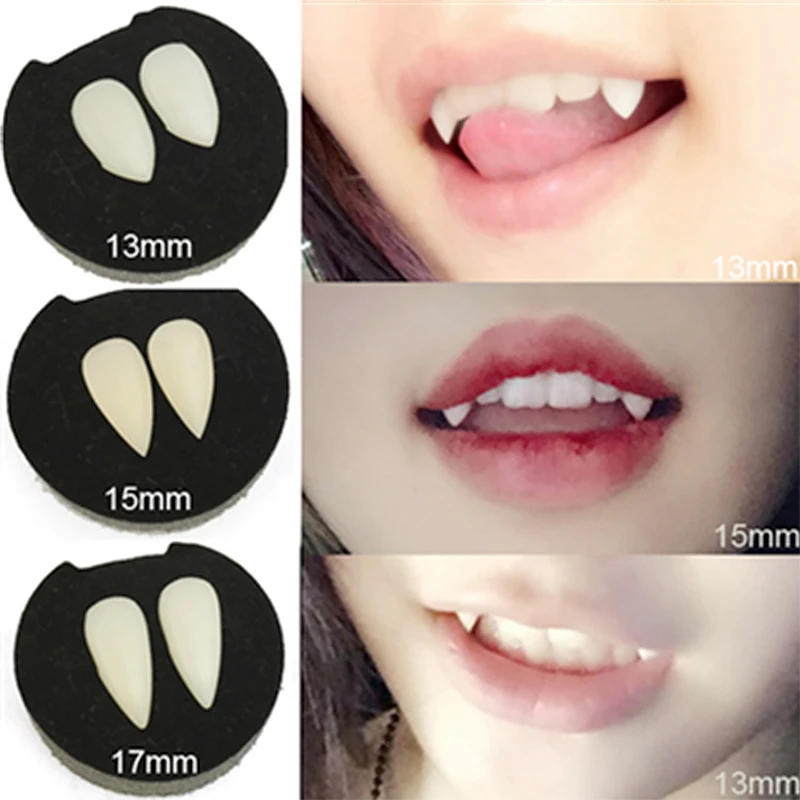 Halloween Decoration Vampire Teeth Fangs Dentures Cosplay Props False Teeth Costume Props For Horror DIY Holiday Party Supplies